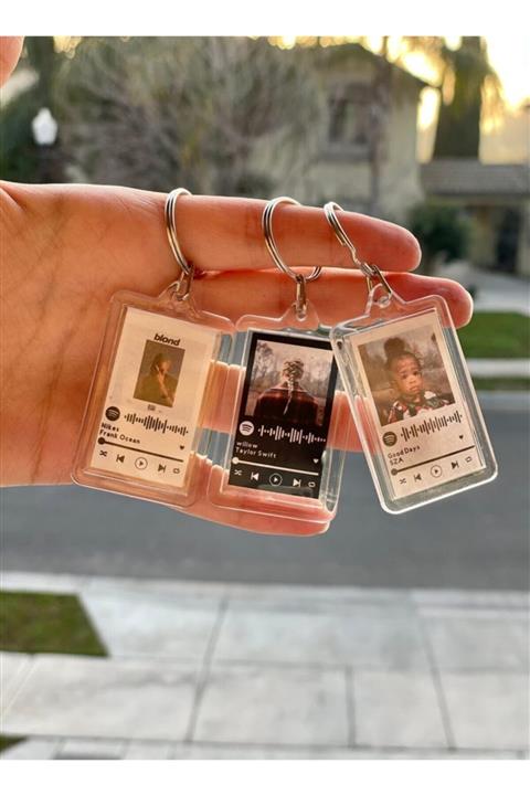 Aker Hediyelik Nişan Hatırası Anahtarlık Spotify Kodlu Işleme Konsept Hediyelik Ürünü