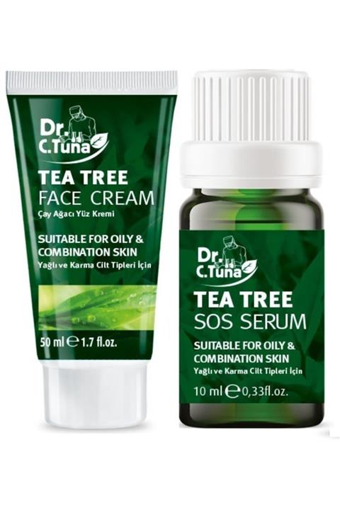 Farmasi Dr.c.tuna Çay Ağacı Yağlı Sos Serumu 10 Ml+dr.c.tuna Çay Ağacı Yağlı Yüz Kremi 50 Ml