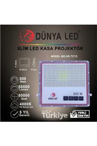 DÜNYA LED Hs.727/2 500w Smd Led Slim Projektör 4000k Ilık Beyaz Işık