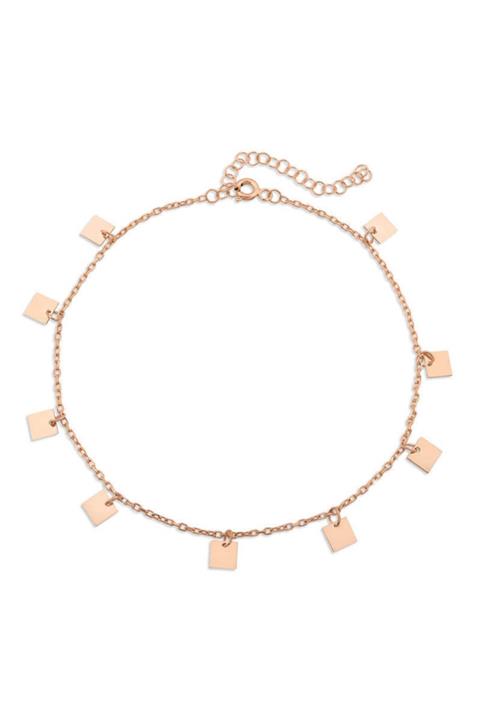 SilverXJewellery Gümüş Kare Pullu Halhal