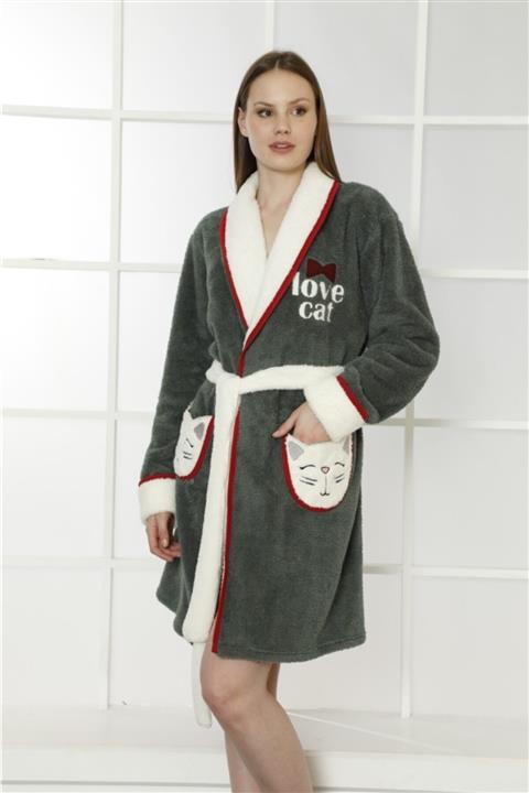 BOYRAZ Welsoft Kışlık Peluş Sabahlık B14007