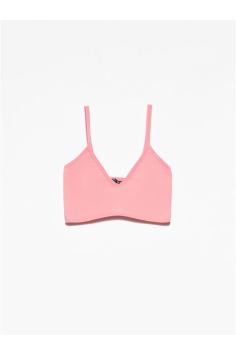 Dilvin 3714 V Yaka İp Askılı  Pembe