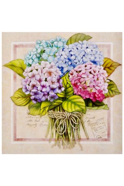 Rölyef Sanat Evi Kâğıt Rölyef Poster - Çiçek Resimleri - 35x35 (10 Adet)