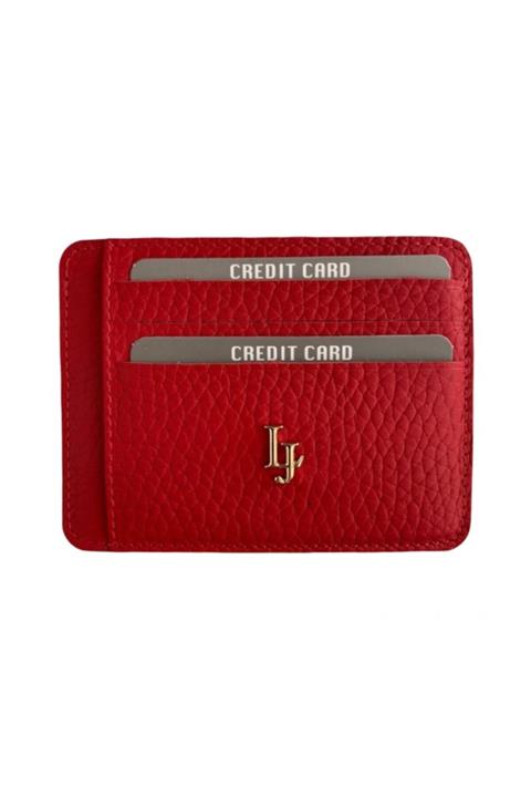 LA JOSEPH CONCEPT Unisex Hakiki Deri Kibar Kırmızı Floter Kartlık