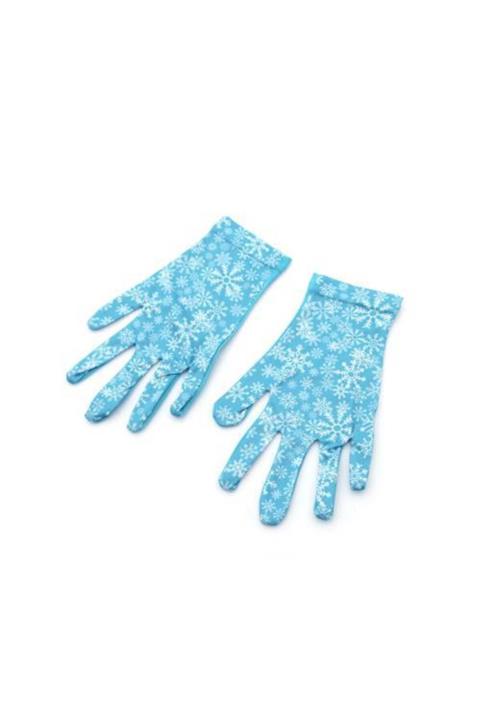 Mashotrend 1 Çift Kartanesi Elsa Eldiveni - Frozen Eldiven - Polyester Kumaş - 1 Çift