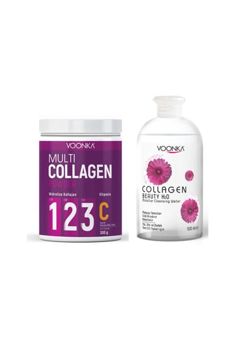 Voonka Hidrolize Kollajen (tip I&ıı&ııı) Ve Vitamin C Içeren Takviye Edici Gıda 300 gr +Misel Su 500 ml