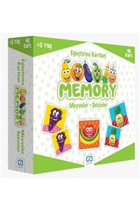 CA Games Memory Hafıza Kartı Puzzle Meyveler - Sebzeler 48 Parça Ca.5040