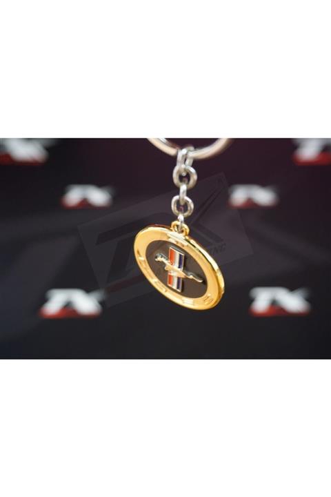 Ford Mustang Shelby Gt Logo Krom Metal Çift Yön Anahtarlık