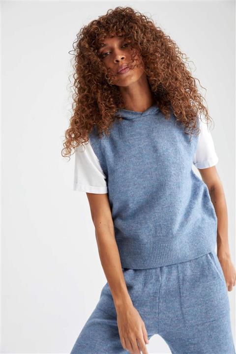 DeFacto Coool Regular Fit Kapüşonlu Triko Süveter