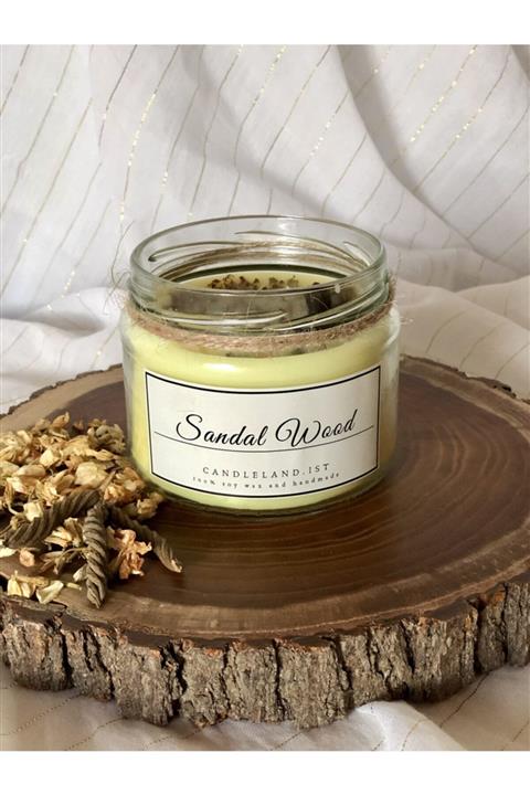 CandleLand.ist Sandal Ağacı Esanslı Aromaterapi Vegan Mum