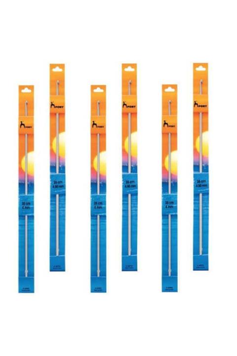 Pony Tek Taraflı Gagalı Örgü Şişi 35 cm Standart 3.50 mm