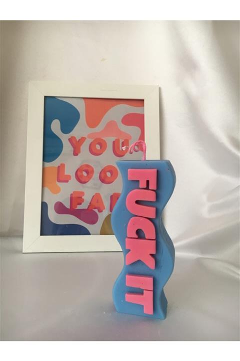 MERLUM Fck It Mum - Mavi Ve Pembe Renk - Sandal Ağacı Kokulu