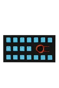 TaiHao Rubber Gaming Aydınlatmalı Keycaps Set - 18 Keys Rubberized Doubleshot Key Caps (neon Mavi )