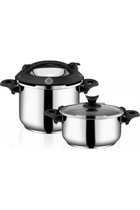 BRCTOPTAN Taç Presto Düdüklü Tencere 6 Lt Siyah