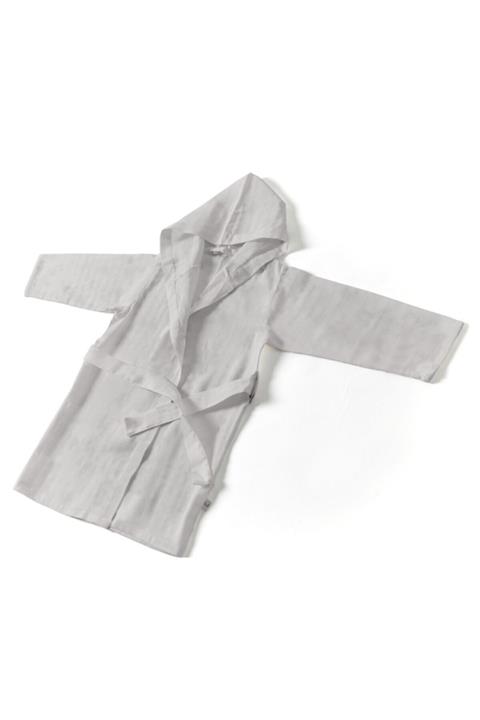 DEUX LAPINS Cotton Grey Müslin Çocuk Bornoz 4 Yaş