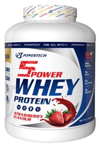 POWERTECH 5power Whey Protein 2400 gr Çilek Aromalı Protein Tozu