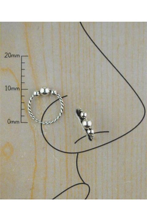 Miss Pisi Üç Top Antik Gümüş Halka Hızma