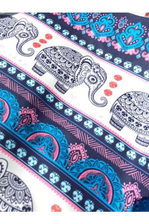 favor kumaş Etnik Fil Desenli Dijital Baskılı Kumaş Fvr-1486