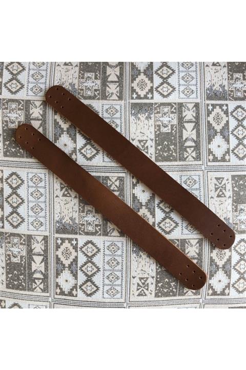 Alfa Tasarım Hakiki Deri Tepsi Sapı (Çift - 22 cm ) - Crazy Pembe Rengi