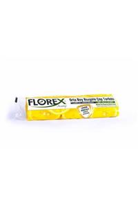 Florex Sarı Limon Kokulu Büzgülü Orta Boy Çöp Torbası 1 Koli 250 Adet 55 X 60 Cm ( )