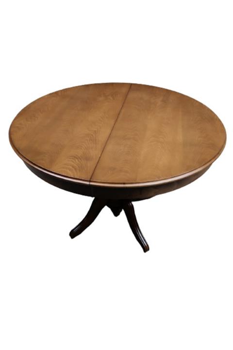 BENGİ TİCARET Baba Ayak Masa Kayın Kaplama Mdf Tabla Ihlamur Ağacı Ayak. Natüre Ceviz Boya 120 Cm Açılır