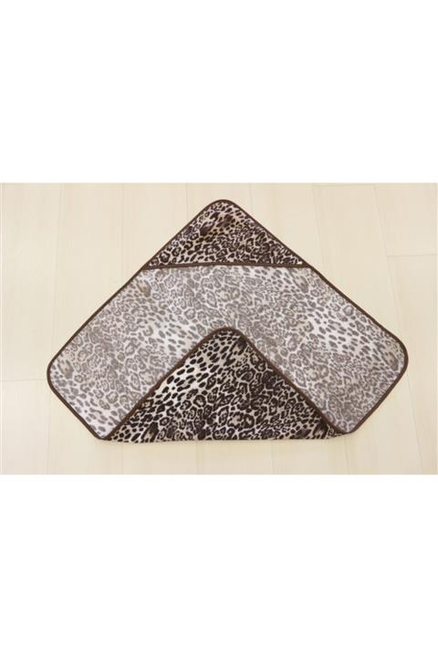Ender Home Baskılı Yeni Doğan Bebek Kundağı Bebek Banyo Havlusu Bukle Kundak-Leopar Baskılı