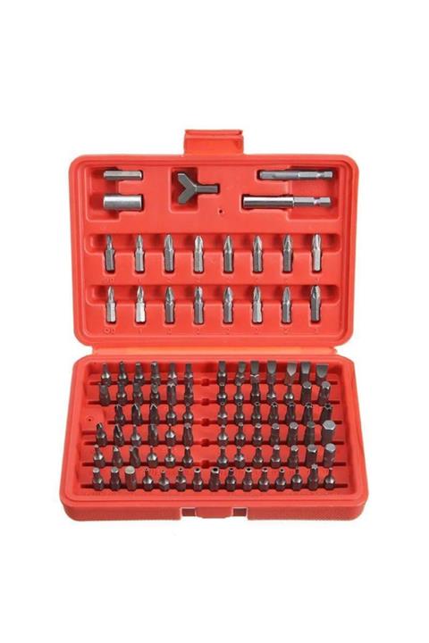 Badem10 Adin 100 Parça Bits Uç Seti Yıldız-torx-düz Vidalama Sökme Seti