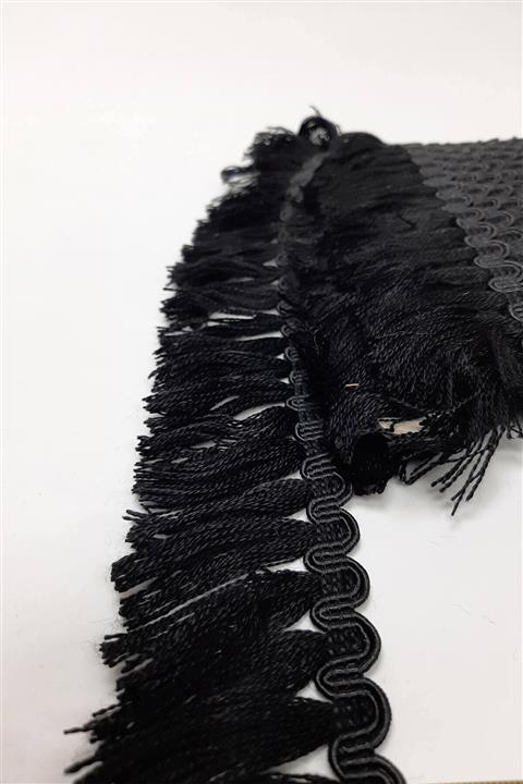 Hayalperest boncuk Su Yolu Desenli Şerit Püskül 5 Cm