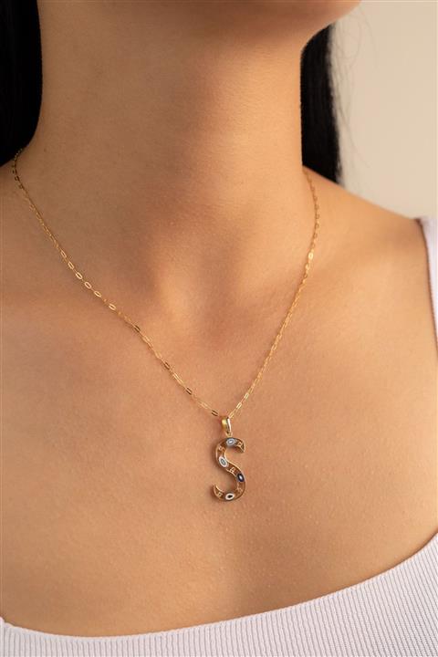 YAVUZ KUYUMCULUK Altın Forse Zincir S  Harf Kolye