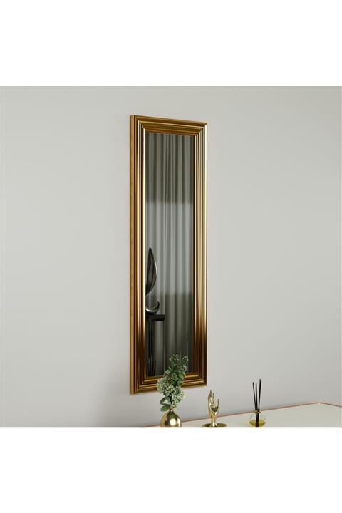 MONEayna Tekli Gold Çerçeveli Konsol Ayna 30x90 Cm Pg005