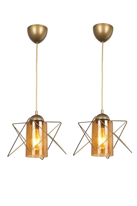 Begüsa 2 Adet Modes Tekli Eskitme Bal Akrilik Avize