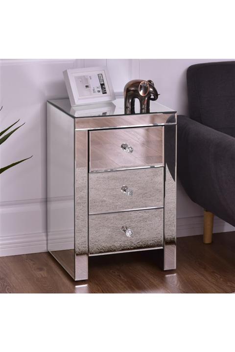 Gençtürk Beyaz Ayna Komodin