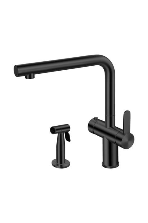 Crauf Lusso 4045 Şataflı Evye Bataryası Siyah