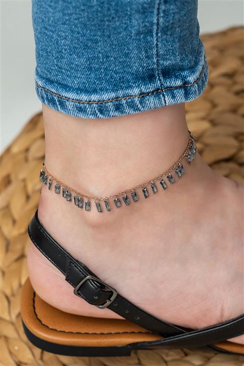 Papatya Silver 925 Ayar Mistik Topaz Taşlı Gümüş Halhal