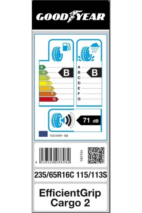Goodyear 235/65 R16c (115/113s) Efficientgrip Cargo 2 - 2021 Üretim