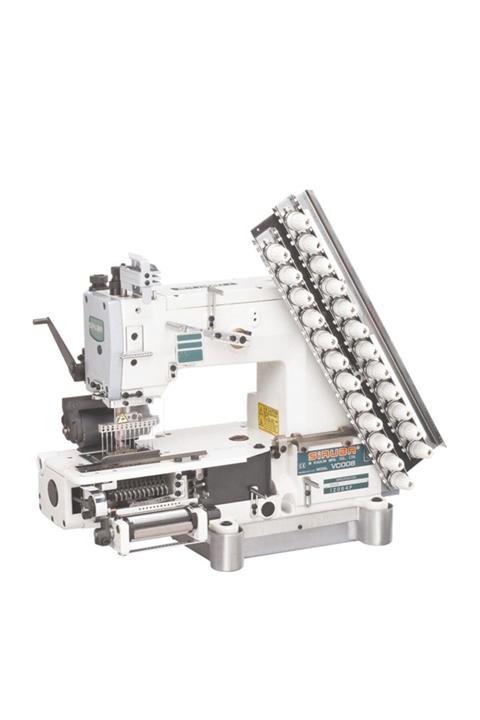 Siruba D. Drive Iğne Pozisyonlu 6 Iğne Burunlu Çekicili Zincir Dikiş Makinesi 6.4mm Vc008-06064p/vut