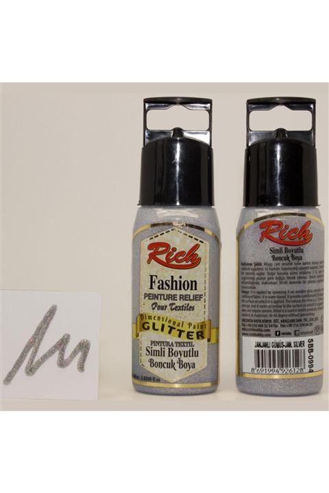Rich Boyutlu Boncuk Boya 060 Cc Simli Gümüş