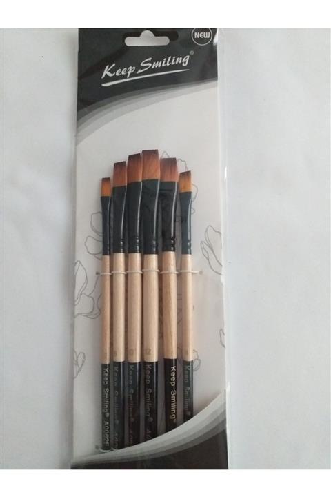 Ofigram Düz Kesik Yassı Akrilik Yağlı Boya Fırça Seti