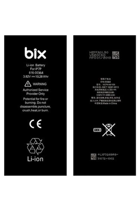 Bix Iphone 7 Plus Yüksek Amperli Garantili Batarya Pil