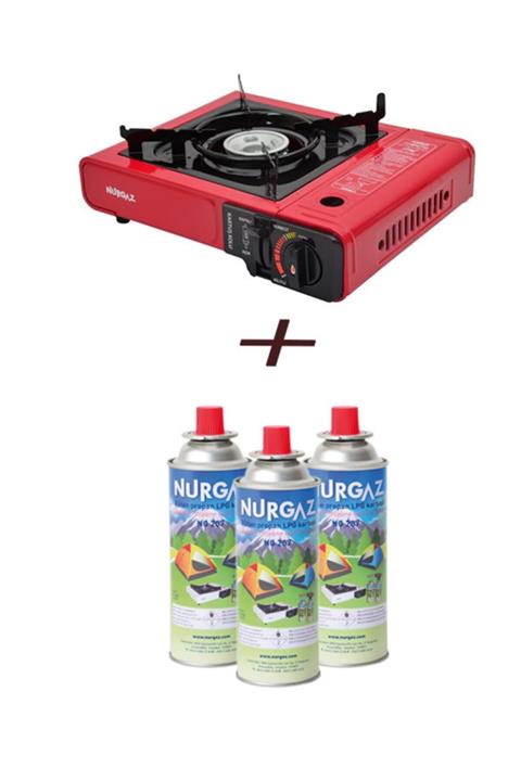 CAMPOUT Portatif Ocak + 3 Kartuş