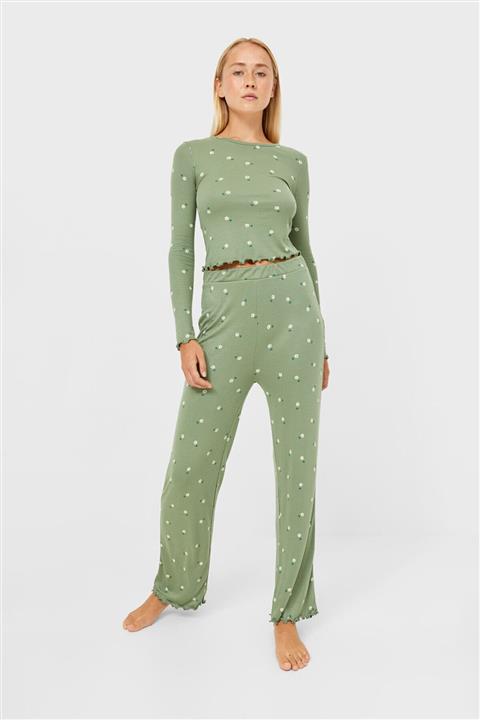 Stradivarius Çiçek Desenli Pijama Altı