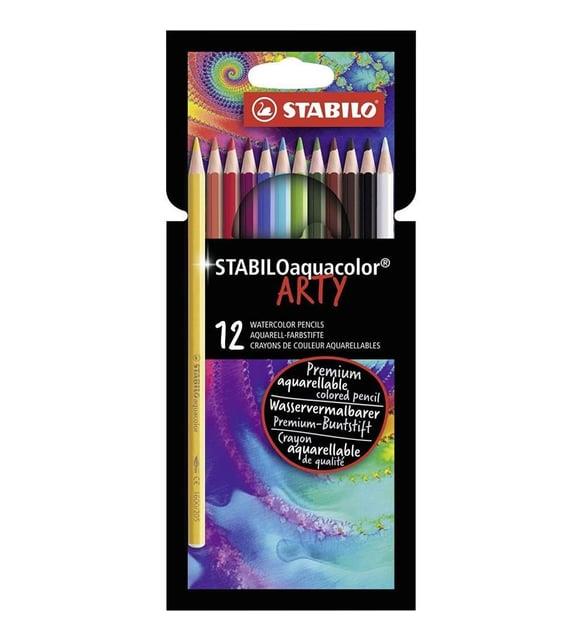 Stabilo Aquacolor Arty Sulandırılabilir Kuru Boya Kalem Seti 12'li