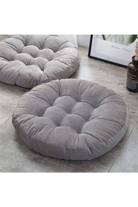 papatya çeyiz tasarım Gri Yer Minderi