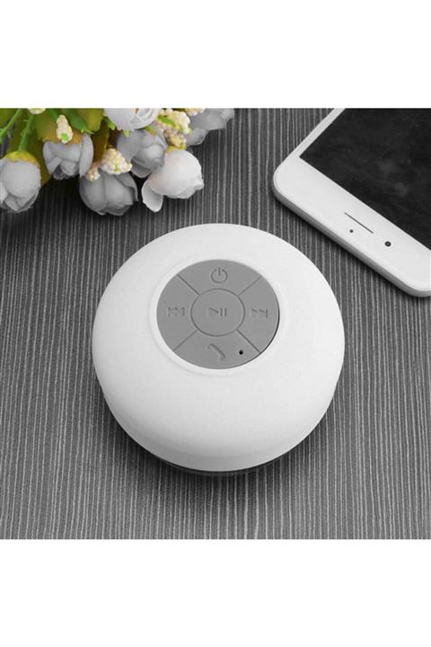 By mia Su Geçirmez Mini Bluetooth Duş Hoparlörü (beyaz)