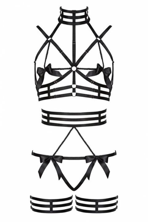 The She Deri İç Giyim Özel Tasarım Harness Takım Apft350
