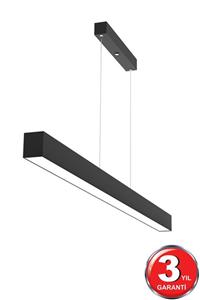 Hegza Lighting Lineer-80 ( Siyah Kasa, Beyaz Işık ) Ledli Sarkıt Led Avize