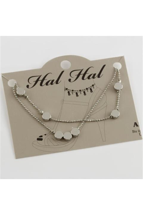 Angel Of Life Yuvarlak Figürlü Lüx Çift Zincirli Halhal