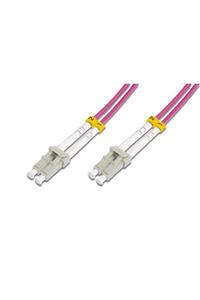 Beek Lc-lc Fiber Optic Patch Kablosu, Multimode Om4 50/125 Duplex, 3.0mm, Lszh, 8 Metre, Pembe Renk