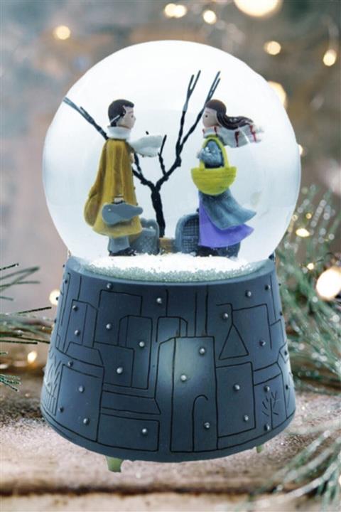 Ramosis Kış Masalı Romantik Aşıklar Kurmalı Kar Küresi Müzik Kutusu