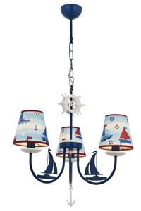 Avonni Avonnı Av-1416-boat Mavi Boyalı Çocuk Odası Avizesi, E14, Metal, 52cm